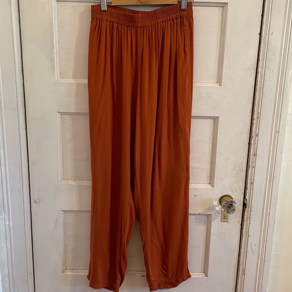 Elastic Waist Orange Lounge pants